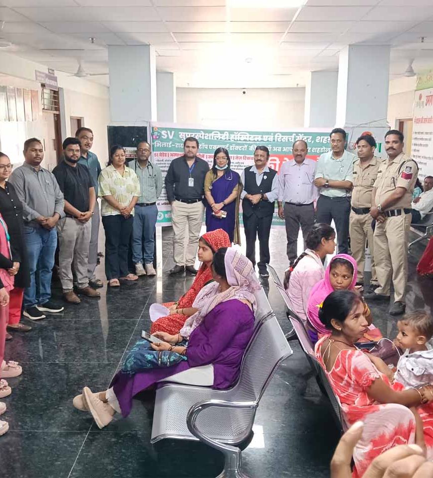 जिला चिकित्सालय अनूपपुर में निःशुल्क मेगा स्वास्थ्य शिविर सम्पन्न