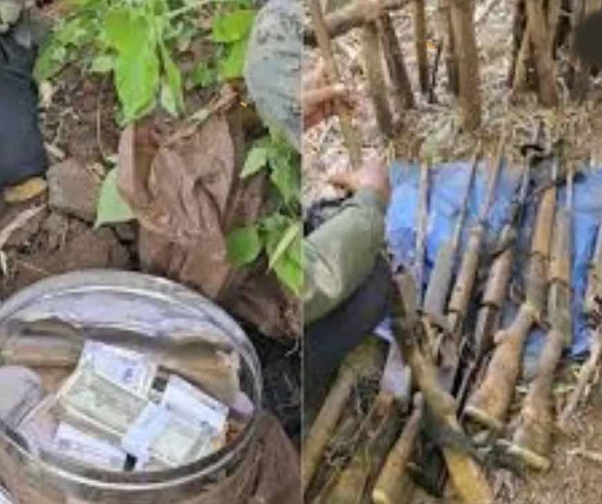 बीजापुर-नारायणपुर सीमा पर सुरक्षा बलों को बड़ी सफलता, जंगल से मिला नक्सलियों का डंप
