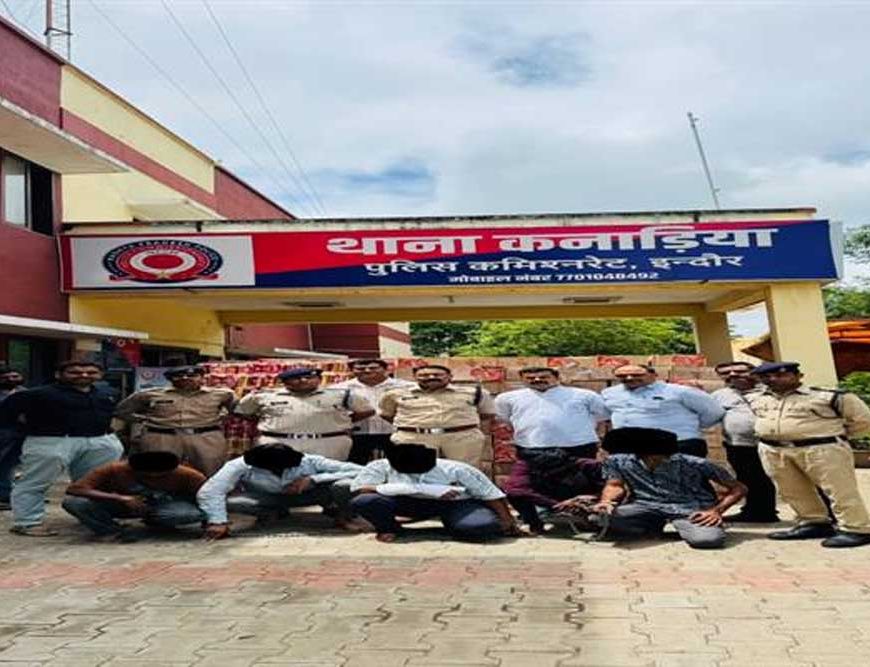 इंदौर एवं छतरपुर में 1 करोड़ 31 लाख रुपये से अधिक मूल्‍य की अवैध शराब जब्त