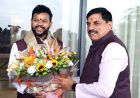 मुख्यमंत्री डॉ. यादव से केंद्रीय नागरिक उड्डयन मंत्री  नायडू ने की सौजन्य भेंट