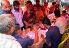 आदर्श पुरम में सेहत साथी सेवा शिविर, 163 मरीजों का स्वास्थ्य परीक्षण