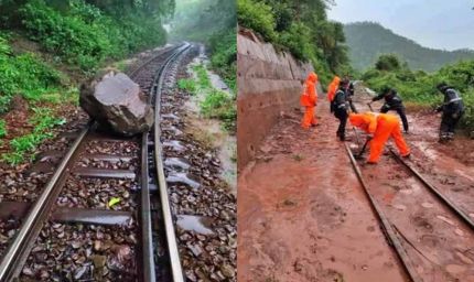 बस्तर रेल मार्ग पर लैंडस्लाइड का खतरा, सुरक्षा के लिए ट्रेनों की स्पीड कम