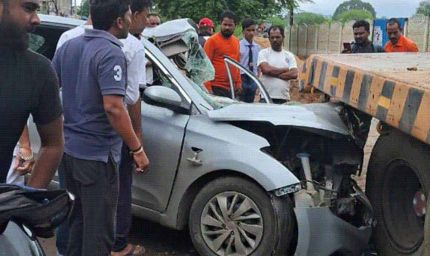 बिलासपुर में 'CMO' लिखी कार की टक्कर से 2 की मौत, हादसे से मचा हड़कंप