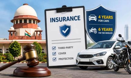 देश की 56% गाड़ियों का नहीं है बीमा! सुप्रीम कोर्ट सख्त, बिना इंश्योरेंस वाहनों का चालान काटने के निर्देश