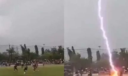 थाईलैंड में फुटबॉल मैच के दौरान गिरी बिजली, खिलाड़ी की मौत 12 घायल