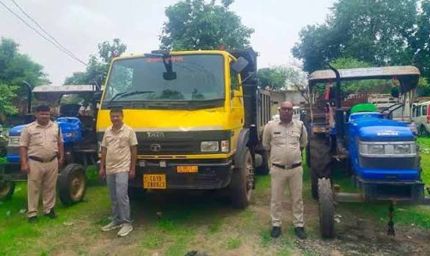 दुर्ग में अवैध खनिज परिवहन पर बड़ी कार्रवाई, वाहनों पर लगाया गया जुर्माना