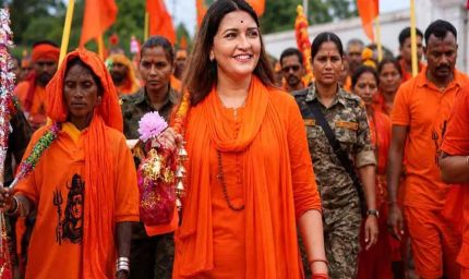 विधायक भावना बोहरा के नेतृत्व में अमरकंटक से नर्मदा जल लेकर निकली कांवड़ यात्रा