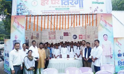 स्वतंत्रता दिवस पर रणजीता स्टेडियम के समीप सजी देशभक्ति और इतिहास की झांकी