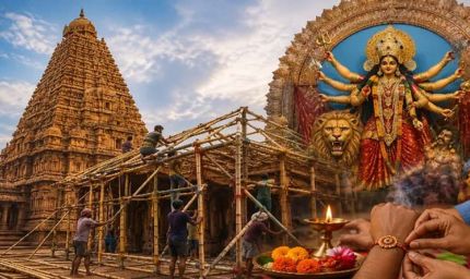 रांची में दुर्गापूजा की तैयारी तेज, इस बार बृहदेश्वर मंदिर की भव्य झलक दिखेगी