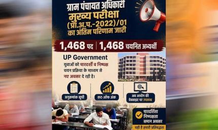 योगी सरकार में भर्ती प्रक्रिया को मिली रफ्तार, 1468 अभ्यर्थियों का ग्राम पंचायत अधिकारी पद पर चयन
