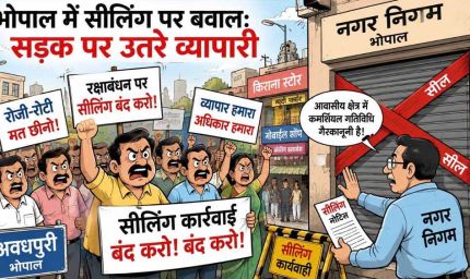 भोपाल में आज फिर एकजुट होंगे व्यापारी, गांधीवादी तरीके से करेंगे सीलिंग कार्रवाई का विरोध
