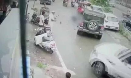 लुधियाना में गैंगस्टर का कहर, थार से राहगीर को कुचला; CCTV में कैद वारदात