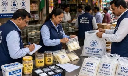 रक्षाबंधन से पहले दिल्ली में मिलावटखोरों पर शिकंजा, 131 किलो एक्सपायर्ड खाद्य सामग्री नष्ट