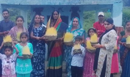 ग्राम जरही में कजलिया विसर्जन बड़ी धूमधाम से मनाया गया