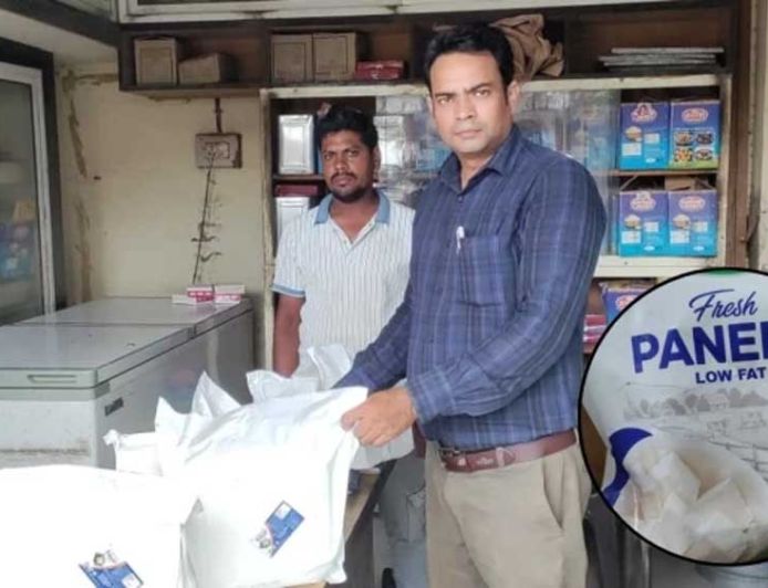 मिलावटी पनीर पर धार प्रशासन का बड़ा प्रहार, 52 किलो एनालॉग पनीर जब्त