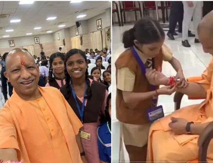 CM योगी ने निराश्रित बच्चियों और छात्राओं से बंधवाई राखी, रिटर्न गिफ्ट देकर दी पढ़ाई की सीख
