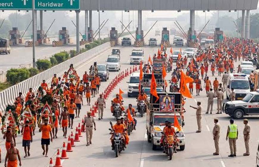 सावन में कांवड़ियों को बड़ी राहत: मेरठ-दिल्ली एक्सप्रेसवे पर टोल फ्री, सुरक्षा के विशेष इंतजाम