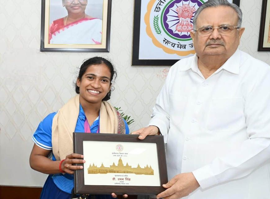 राजनांदगांव की बेटी ज्ञानेश्वरी यादव ने कॉमनवेल्थ गेम्स 2026 में जीता रजत पदक, विधानसभा अध्यक्ष डॉ. रमन सिंह ने दी बधाई