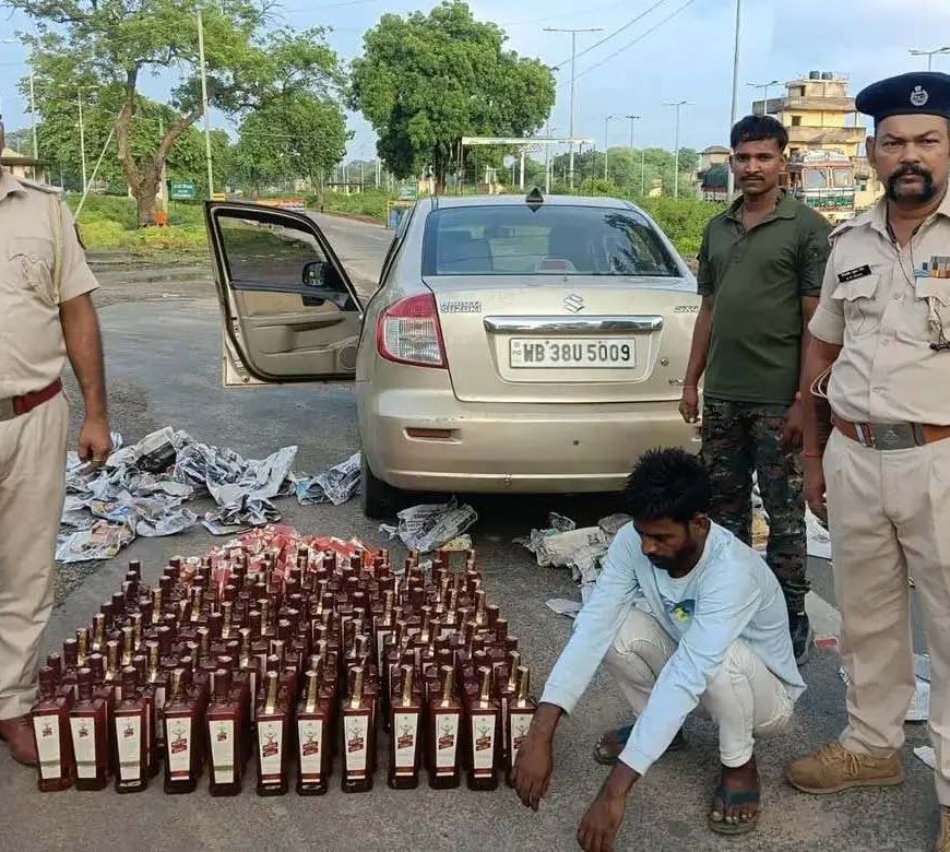 बिहार में शराब तस्करी का बड़ा खुलासा, कार के गुप्त तहखाने से 124 लीटर शराब बरामद