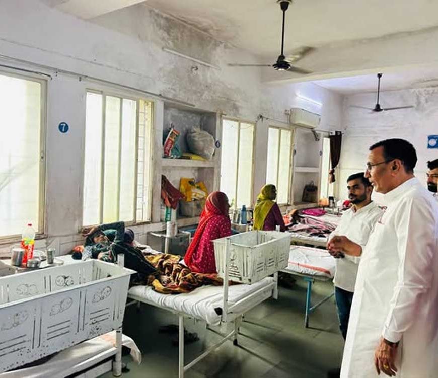 मुख्यमंत्री जनविश्वास अभियान के तहत राज्यमंत्री  पंवार ने सुठालिया तहसील कार्यालय एवं शासकीय अस्पताल का किया निरीक्षण