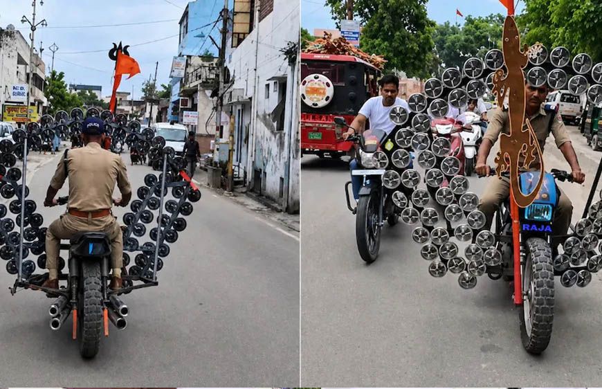 बाइक में 1-2 नहीं लगे थे 500 हॉर्न! पुलिस ने लिया एक्शन, Video हुआ वायरल
