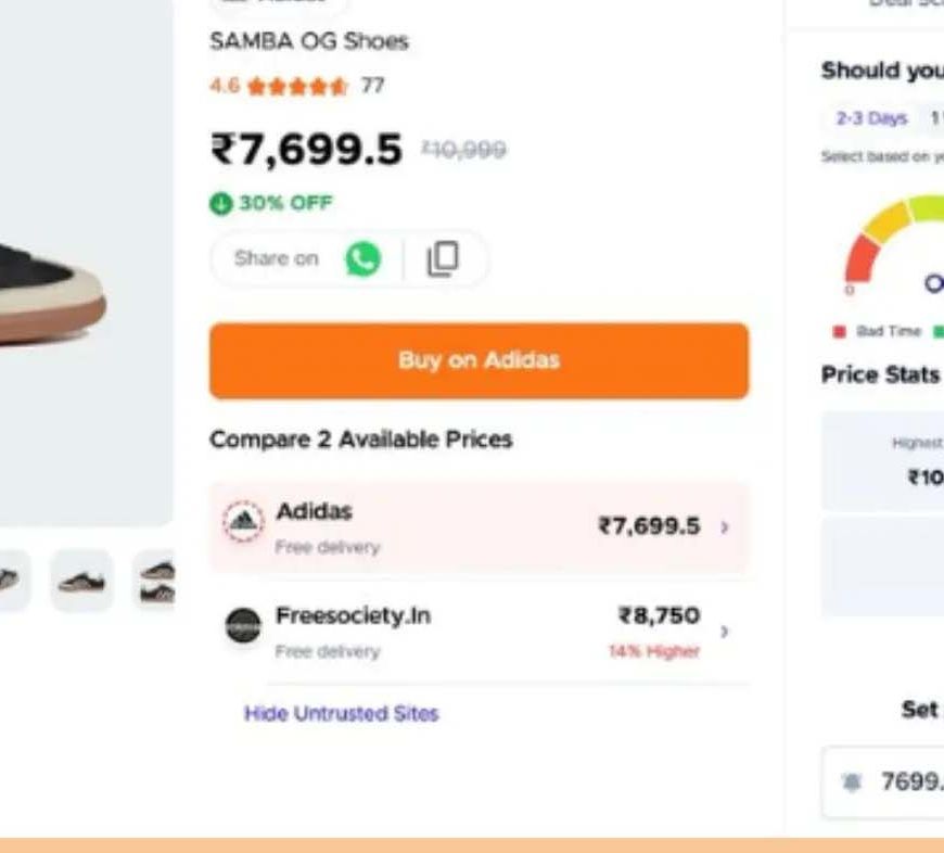 Adidas Samba OG पर बंपर डिस्काउंट, ₹10,999 वाले स्नीकर्स ₹7,699 में मिल रहे