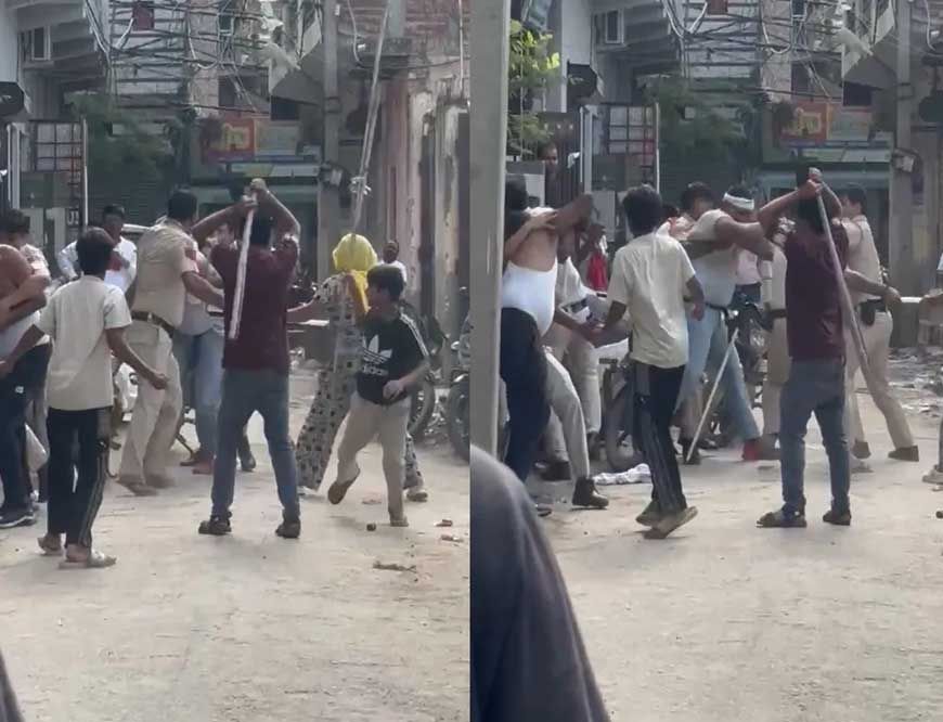 दिल्ली में पुलिसकर्मियों पर जानलेवा हमला, आंखों में मिर्च पाउडर डालकर लाठी-डंडों से की पिटाई