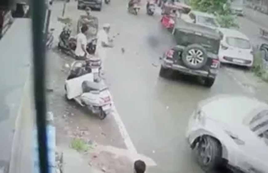 लुधियाना में गैंगस्टर का कहर, थार से राहगीर को कुचला; CCTV में कैद वारदात