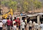 यात्रियों से भरी बस बेकाबू होकर पलटी, हादसे में एक की मौत और 20 घायल