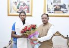 एशियन गेम्स की स्वर्ण पदक विजेता टीम की संजू देवी को मुख्यमंत्री  विष्णु देव साय ने 51 लाख रुपए की प्रोत्साहन राशि देने की घोषणा की