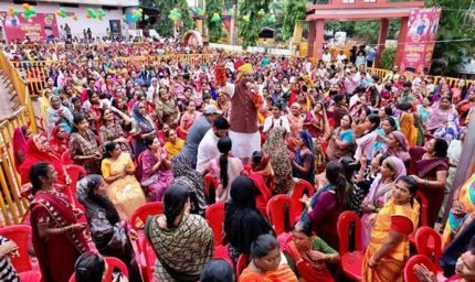 नरेला रक्षाबंधन महोत्सव का दूसरा दिन: 36 हज़ार 854 बहनों ने मंत्री  सारंग को बांधी राखी