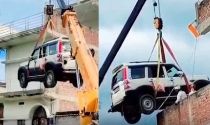 चोरी के डर से Scorpio को ही चढ़ा दिया छत पर, बिहार के शख्स का अनोखा जुगाड़ देख हैरान हुए लोग