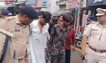 Bilaspur में बवाल के 5 आरोपियों का निकला जुलूस, पुलिस ने कराया पैदल मार्च
