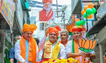 पाली में भजनलाल शर्मा का रोड शो, कांग्रेस पर बरसे सीएम; बोले- निकाय चुनाव में खिलेगा कमल