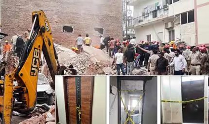 सत्य निकेतन में जर्जर बिल्डिंग पर MCD की कार्रवाई, पहले गर्डर से दिया गया सहारा