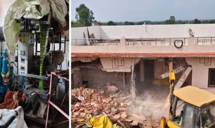 सागर में शराब माफिया पर बड़ा एक्शन, 3 आरोपियों के 5 ठिकानों पर चला बुलडोजर