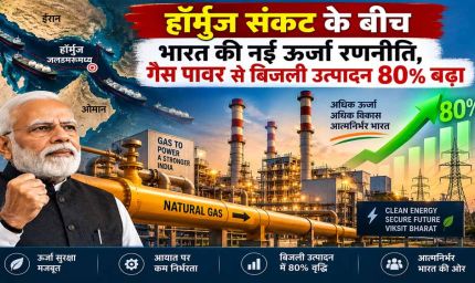 हॉर्मुज संकट के बीच भारत का बड़ा गेमचेंजर कदम, गैस से 80% बढ़ा बिजली उत्पादन
