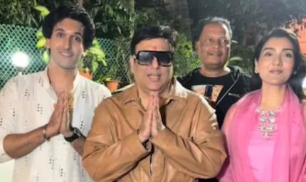 अमेरिका से लौटने के बाद गोविंदा ने बच्चों के साथ मिलकर घर पर बप्पा के किए दर्शन