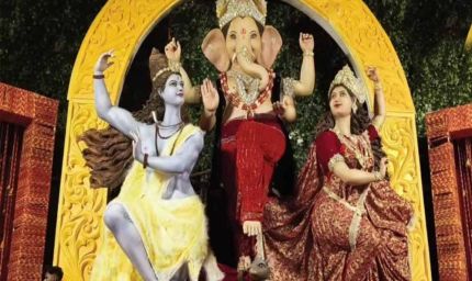 तिरुपति बालाजी की तर्ज पर बना 100 फीट ऊंचा गणेश पंडाल, कचहरी चौक के राजा के साथ होंगे बालाजी-जगन्नाथ के दर्शन