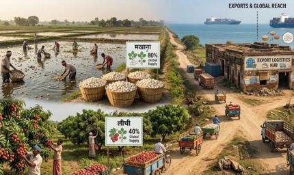 बिहार का निर्यात 18,713 करोड़ पर पहुंचा, मखाना-लीची के बावजूद हिस्सेदारी 0.48%