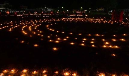 सेवा संकल्प अभियान के शुभारंभ पर जीपीएम में प्रज्वलित हुए आशीर्वाद के दो लाख दीप