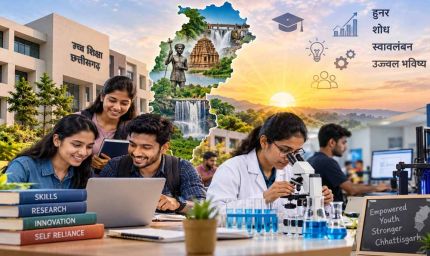 छत्तीसगढ़ में उच्च शिक्षा की नई भोर: हुनर, शोध और स्वावलंबन से गढ़ा जा रहा युवाओं का भविष्य
