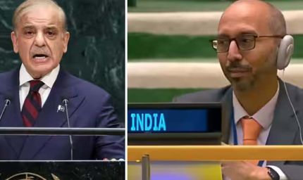 UN में शहबाज शरीफ के दावे पर भारतीय राजनयिक का रिएक्शन, कैमरे में कैद हुआ पल