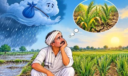 खंडवा में औसत से 100 मिमी कम बारिश, रबी फसल पर मंडराया सिंचाई संकट