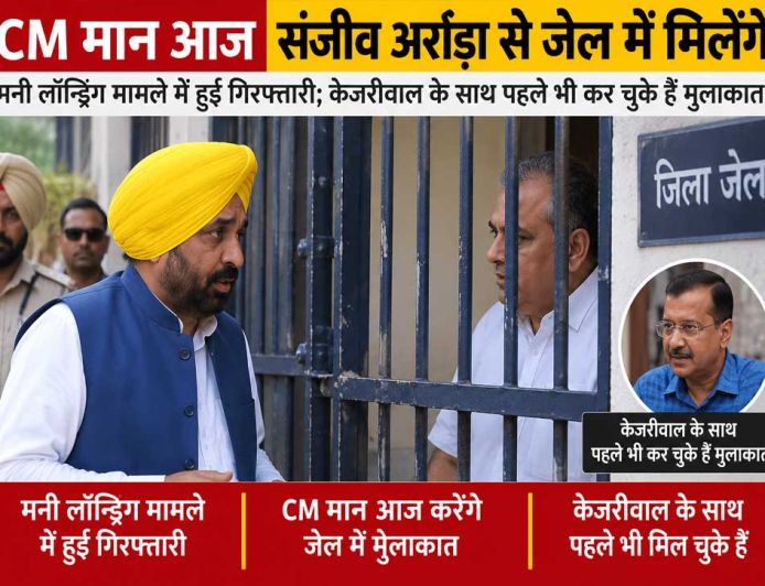 CM मान आज जेल में संजीव अरोड़ा से करेंगे मुलाकात, मनी लॉन्ड्रिंग केस में हुई है गिरफ्तारी