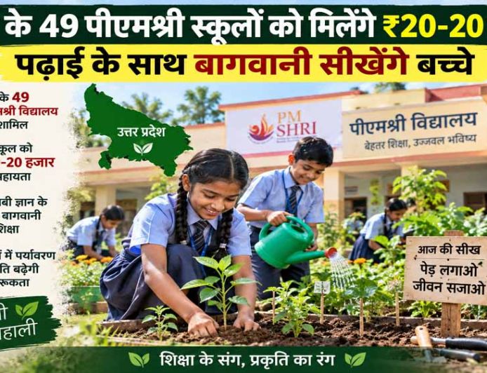 यूपी के 49 पीएमश्री स्कूलों को मिलेंगे ₹20-20 हजार, पढ़ाई के साथ बागवानी सीखेंगे बच्चे