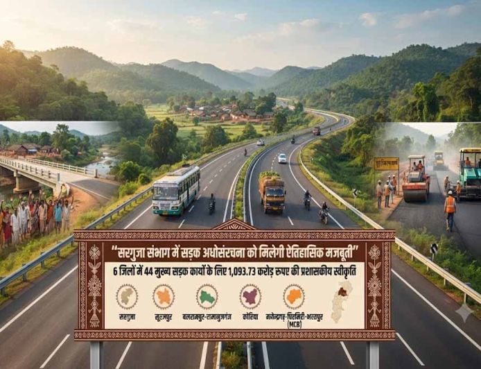 सरगुजा संभाग में सड़क अधोसंरचना को मिलेगी ऐतिहासिक मजबूती