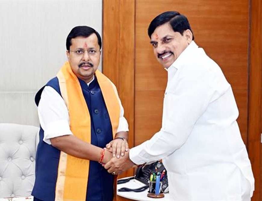 मुख्यमंत्री डॉ. यादव ने अध्यक्ष  नितिन नबीन से की सौजन्य भेंट