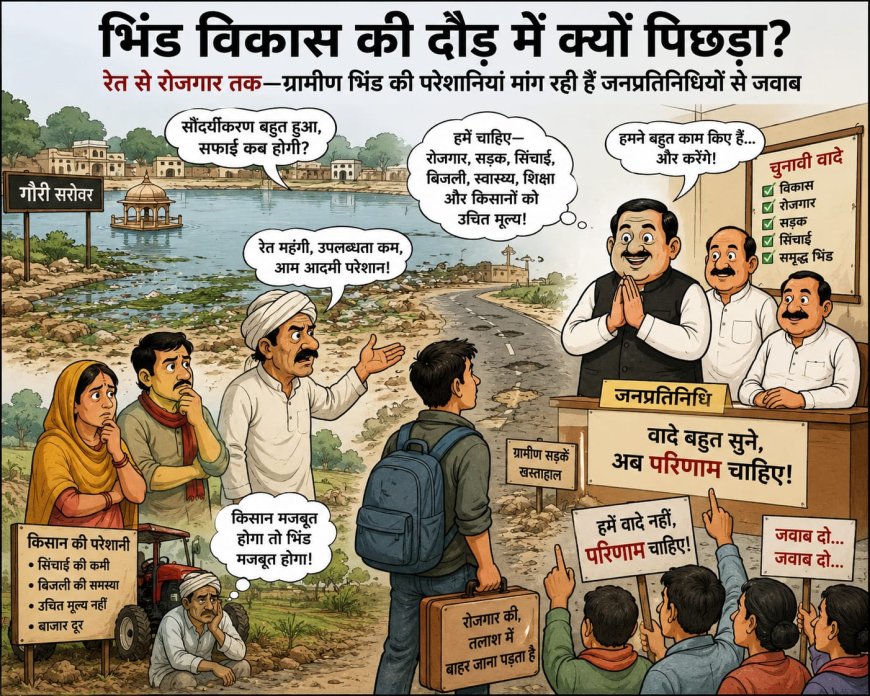 भिंड विकास की दौड़ में क्यों पिछड़ा?