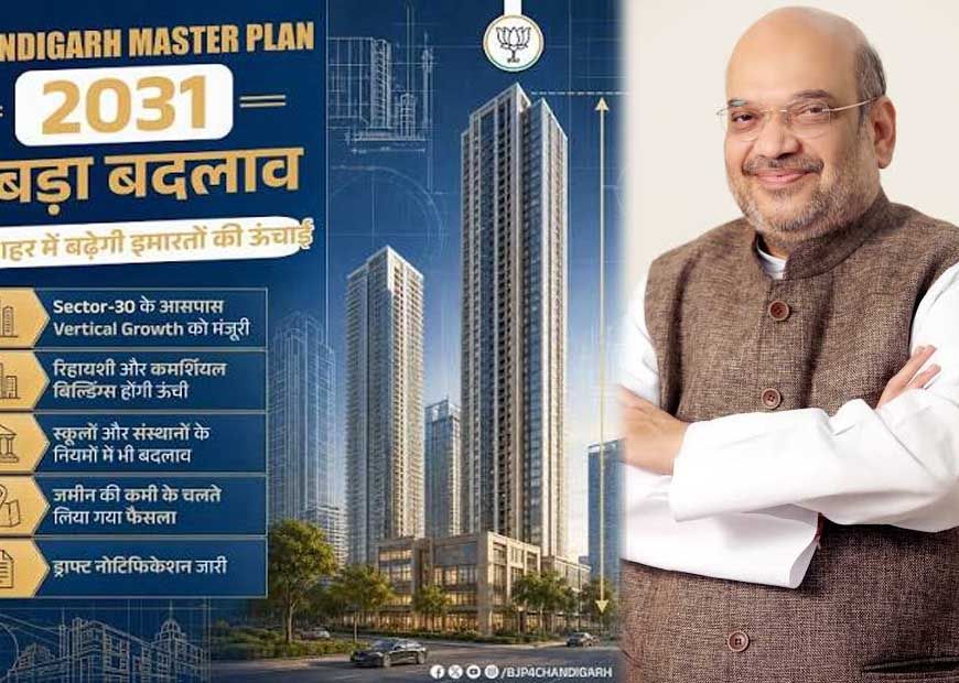 चंडीगढ़ के मास्टर प्लान-2031 में बदलाव की तैयारी, अमित शाह की बैठक में हाईराइज से फ्रीहोल्ड तक इन मुद्दों पर मंथन